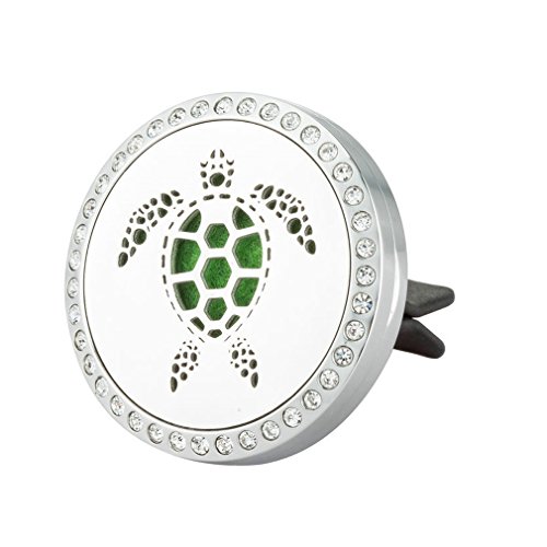 Car Essential Oil Diffuser - Car Vent Clip Aromatherapy Stainless Steel Animal Locket Turtle Gifts for Women Men