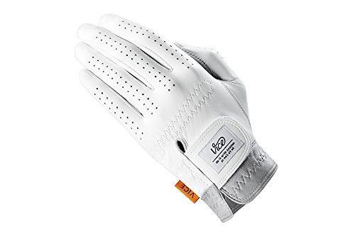 Vice Golf Men's Pure Golf Glove, Worn on Left Hand, Medium, White