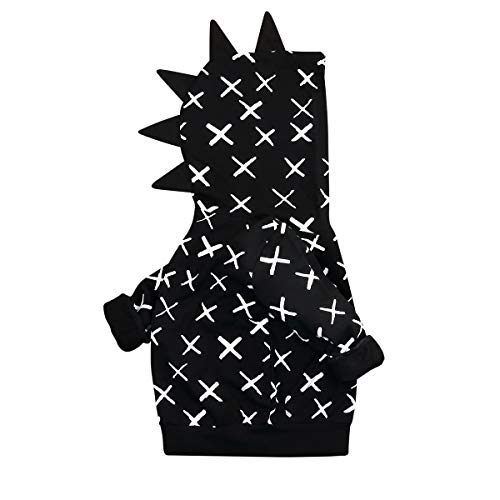 Toddler Baby Boy Clothes Hoodie Top 3D Dinosaur Cross Print Zipper Sweatshirt Black Jacket Outfits (2-3 Years, Black 3D Dinosaur Hoodie top)