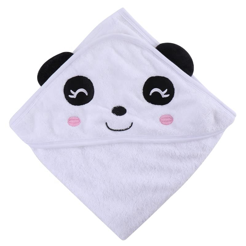 MKW - Toalla con capucha para bebé, diseño de animales, con capucha para bebés, niños pequeños, toalla extra grande, regalo perfecto para bebés para niños y niñas (Panda blanco)