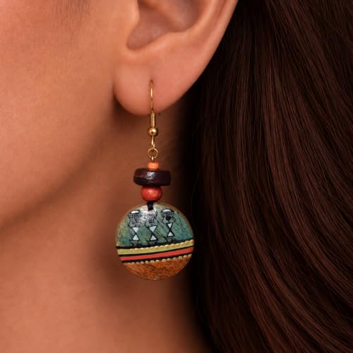 Image of Handcrafted Bohemian & Tribal Earrings for Women - Ethnic Brass, Floral & Festival-Inspired Statement Designs in Drop, Dangle, Hoop & Stud Styles