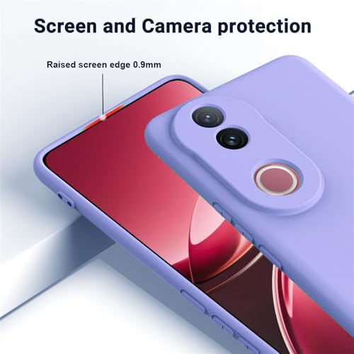 Image of Back Cover for Vivo V50 5G / V50e 5G / T4R 5G | Full Camera Protection | Premium Liquid Silicon Case | Flexible Bumper Case for Vivo V50 5G / V50e 5G / T4R 5G / iQOO Z10R 5G (Purple)