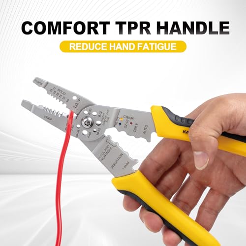 image for KATA Wire Stripper Tool for Electricians - Professional 8 Inch Wire St