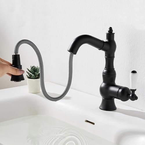 Mitigeur de lavabo extractible 360° pour un nettoyage précis de la vasque de salle de bain