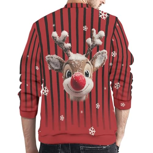 Unisex Ugly Christmas Sweater Knitted Turtleneck Sweater for Men Women Funny Party Pullover Sweatshirts S-4XL2