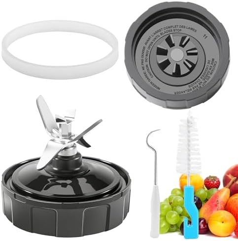 1-Pack 7 Fins Extractor Blade Assembly for Ninja Blender Replacement Parts, 3.94in/10cm Blender Blade Compatible with Ninja Blenders Auto iQ BL480 BL482 BL642 BL682 NN102 BN400 BN750 BL2012 BL2013