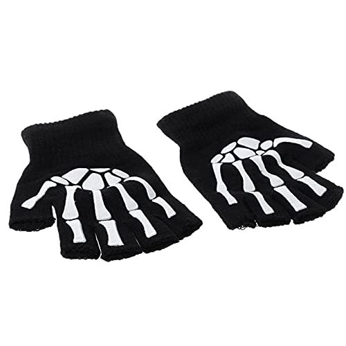 Guantes para ciclismo PooBa con cráneo estampado ideales para rutas urbanas en otoño 5