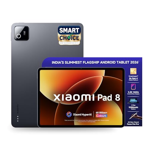 Image of XIAOMI Pad 8 [Smartchoice] Flagship Snapdragon 8s Gen 4 |11.2 inch 3.2K Display | 12GB, 256GB | Ultra Slim Metal Design | 9200mAh Battery | 68 Bn+ Colours HyperAI | Wi-Fi 7 | Graphite Grey