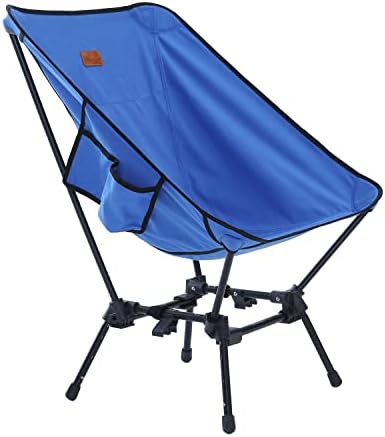 MOON LENCE Adjustable Camping Chair for Adults, Heavy Duty for Heavy People, Lightweight Compact Portable Folding Chair Lawn Chair Beach Chair