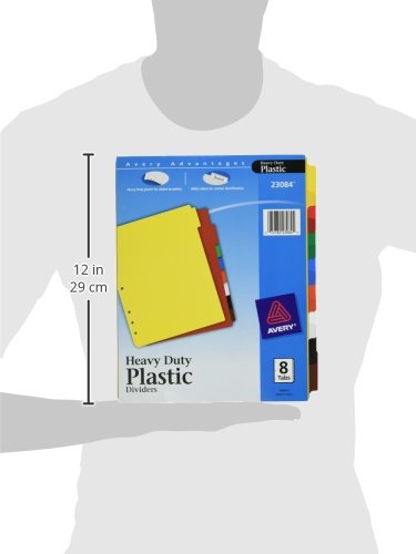 Avery-Heavy-Duty-Plastic-Dividers-Letter-Size-Assorted-Colors-8-Tab-Set-1-Set-23084