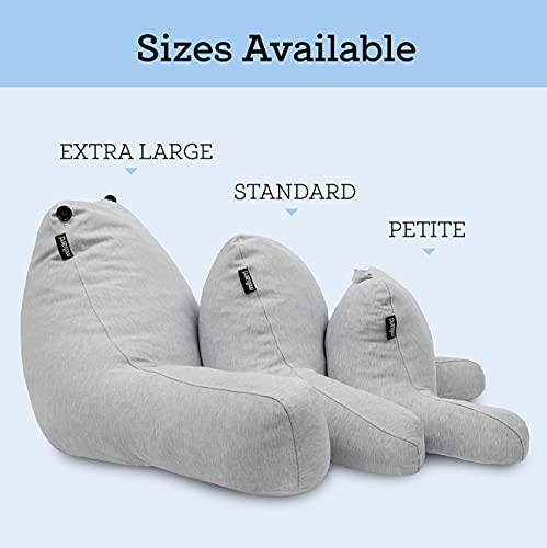 Milliard Reading Pillow with Shredded Memory Foam, Kids Back Rest Pillow for Sitting in Bed with Cooling, Removable Cover –14x13 inches (Grey) - Image 8