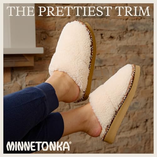 Minnetonka Cerise – Cozy Bedroom Slippers for Women with Hard Sole Design, and Slip On Clog Silhouette4