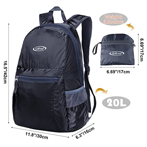 Image of G4Free Ultra Lightweight Packable Backpack Travel Hiking Daypack Small Handy Foldable Outdoor Camping Backpack