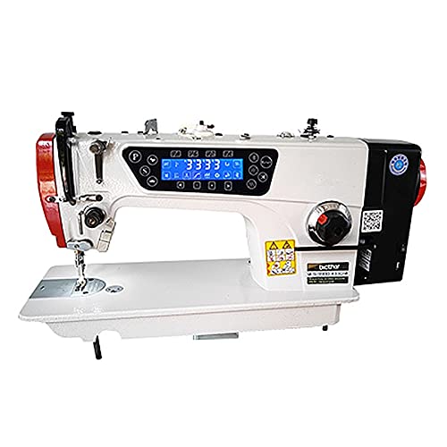 Maquinas De Coser Baratas WEARRR Máquina de Coser Plana de accionamiento Máquina de Coser Industrial automática de Alta Velocidad eléctrica de una...