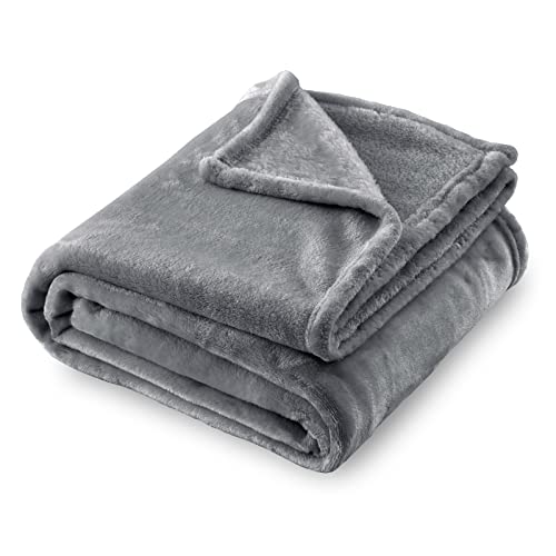 Sochow Flannel Fleece Blanket King Size, All Season Lightweight Super Soft Cozy Blanket For Bed Or Couch, Grey(90Inch X108'') #TOP24