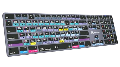 Image of Logickeyboard Titan Wireless Backlit Keyboard for Davinci Resolve - Mac