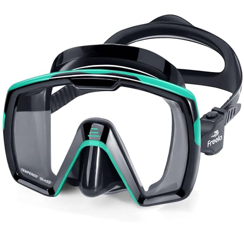 Image of Freela Adult Swim Goggles Mask Tempered Glass Anti Fog Waterproof 180Clear