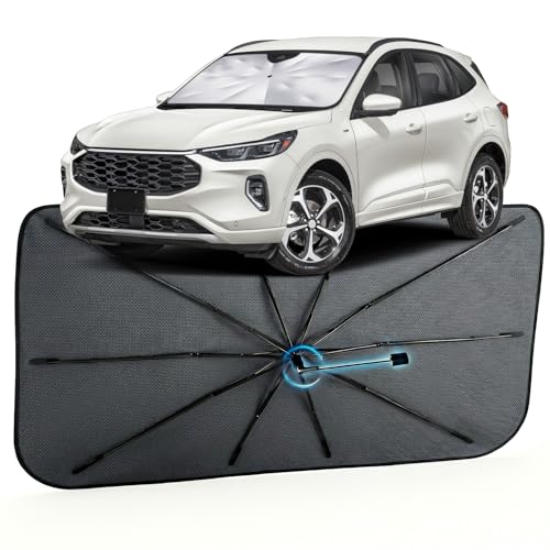 Image of Car Windshield Sun Shade for Ford Escape 2020-2026 -[Reflective Coated Fabric] Sunshade Umbrella for Front Window, Car Shades Sun Visor Keep Car Cool and Protects Interior, 1:1 Exact Fit