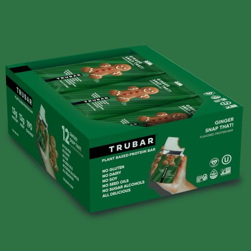 Image of TRUBAR Vegan Protein Bar, Ginger Snap That, Plant Based, 12ct