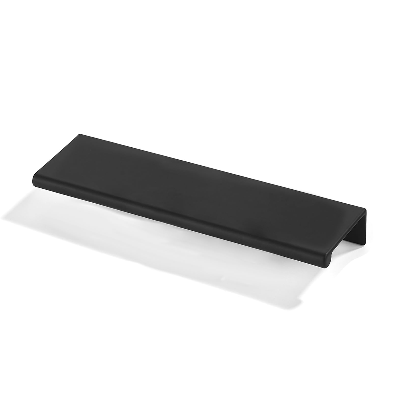 Photo 1 of khtumeware 10 Pack 5 inch(128mm) Hole Center Black Finger Edge Pull Solid Zinc Drawer Pull Hidden Edge Treatment Hardware Matte Black Finger Pull Kitchen Drawer Hardware