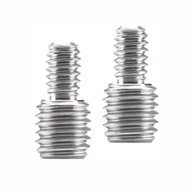 6PCS Stainless Steel Double Head Transfer Screws M6 and 1/4-20 to 3/8-16 Thread Adapter Monopod Male Conversion Bolt(6PCS M6 to 3 8 C)