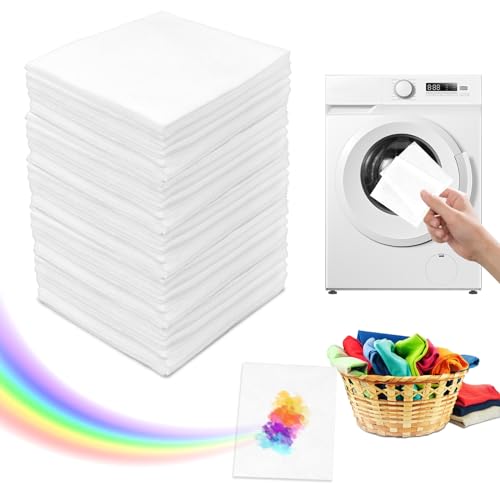 RAINFLOW Color Catcher Sheets - 100 Count Dye Trapper for Laundry to Prevent Color Bleeding,Allow...