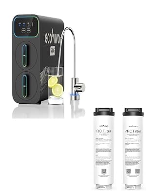 Ecoviva E6 Compact-Thin Reverse Osmosis Water Filter + PPC RO Filters Bundle Set