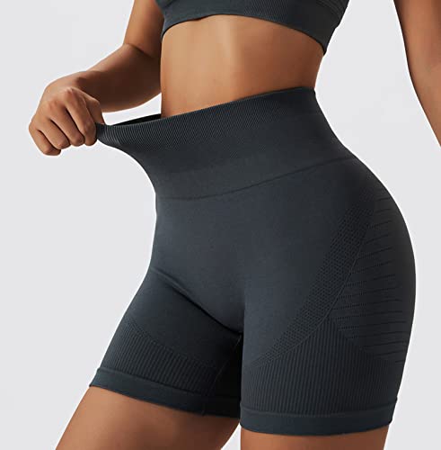 Image of Workout Sets for Women 2 Piece Seamless Ribbed Tank Top Sport Bra High Waist Biker Shorts GYM Yoga Exercise Outfits