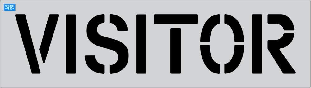 12 - Word - Visitor Parking Lot Pavement Marking Stencil