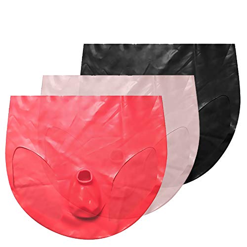 Mens Latex Rubber Panties Shorts with Ball and Half Sheath Cut-out Ring Underwear