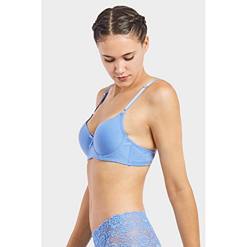 Image of Mamia Women's Basic Plain Bras, Pack of 6