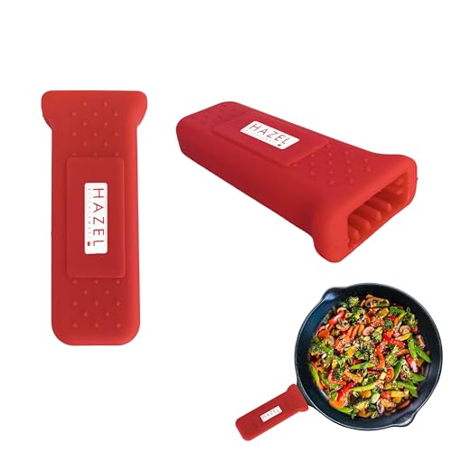 Image of HAZEL Silicone Hot Handle Holder | Heat Resistant Handle Sleeve | Non-Slip Grip for Cookware | Iron Handle Covers | Kitchen Pot Holder for Cast Iron Pans