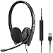 Sennheiser SC 160 USB Stereofonico Padiglione auricolare Nero