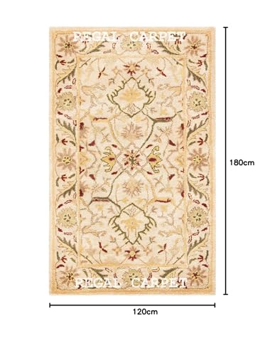 Image of Regal Carpet Brand Vintage Collection of Classical Woollen Tuffted Carpets for Home Size 4 x 6 feet (120X180 cm) Multi
