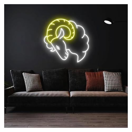 Néon Mouton LED USB - Enseigne Lumineuse Régulable 35x38cm