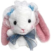 Girls Plush Bag, Cute Cartoon Bunny Bow Crossbody Bag, Lop-Eared Bunny Bag, Adjustable, Suitable for Dates, Short Trips, Shopping Size A