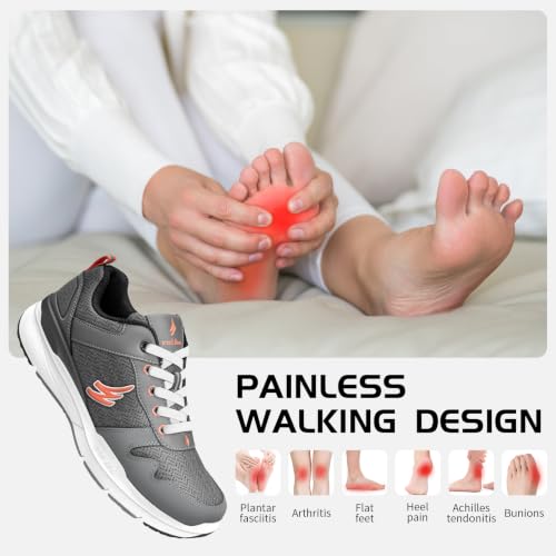 Image of Womens Walking Shoes, Arch Support Women Sneakers for Plantar Fasciitis | Non-Slip Orthopedic Shoes for Stability, Breathable Keeps Feet Fresh, Shock-Absorbing Midsole for All-Day Walking Comfort
