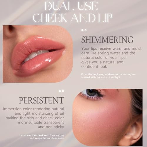 Cream Blush Stick, Temperature Change Blushers For Cheeks Mature Skin Make Up Creamy Lightweight Versatile Natural Glow For All Skin - Image 8