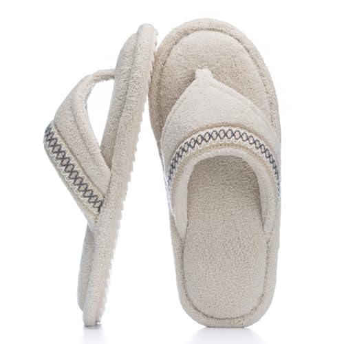 GOEWY Terry Cloth Memory Foam Slippers