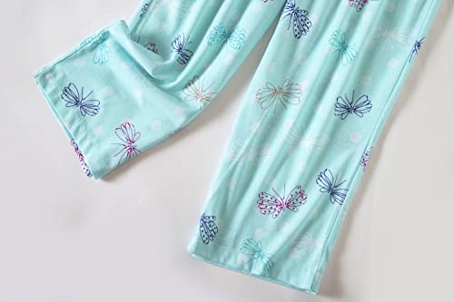 Pnaeong Women's Capri Pajama Pants Lounge Causal Bottoms Fun Print Sleep Pants Sk001-Coffee+Dragonfly-Xl #TOP4