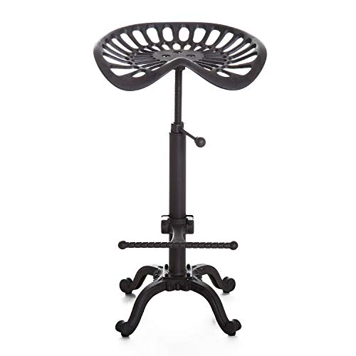 Industrial-Bar-Stool-Swivel-Tractor-Seat-Kitchen-Dining-Counter-Chair-Extra-Pub-Height-Adjustable-248-31-Iron-Cast-Design Industrial Bar Stool Swivel Tractor Seat Kitchen Dining Counter Chair Extra Pub Height Adjustable 248 31 Iron Cast Design