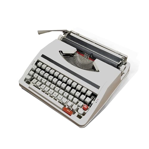 FXLUHAY Máquina de Escribir Manual portátil y fácil de Usar Juego de Cinta Negra roja - Máquina de Escribir de maquinaria clásica