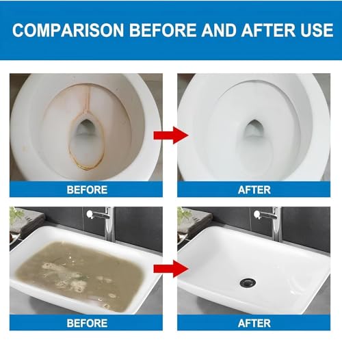 Image of Toilet Active Oxygen Agent Cleaner Toilet Powder with Super Active Cleaning Liquid Agent, Can Effectively Remove Stubborn Dirt from Etc- 250 Gram+100 Ml (WHITE)