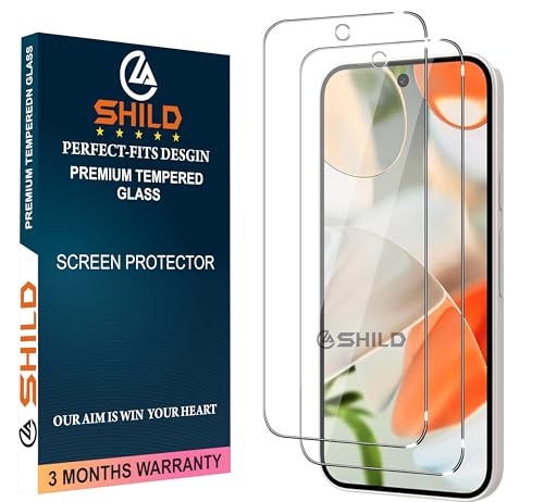 Image of SHILD -(Pack 2 Tempered Glass Screen Protector For Pixel 9 Pro Xl Cellphone| Hd Perfect -Fits Design Google Pixel 9 Pro Xl Tempered Glass Screen Guard -Fingerprint Working /9H Hardness