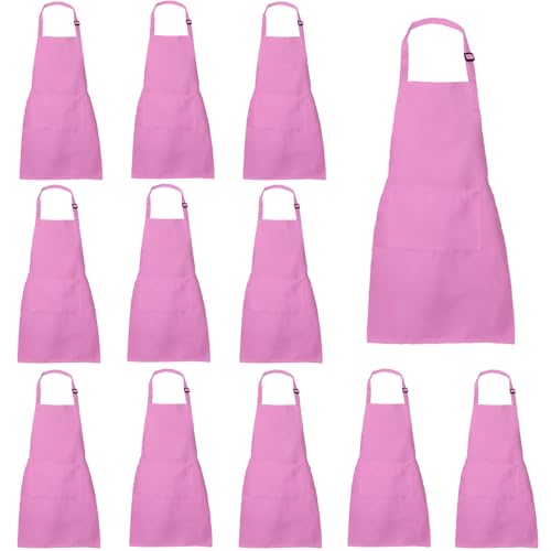Tablier enfant imperméable lot de 12 blouses réglables anti-taches avec grandes poches de peinture