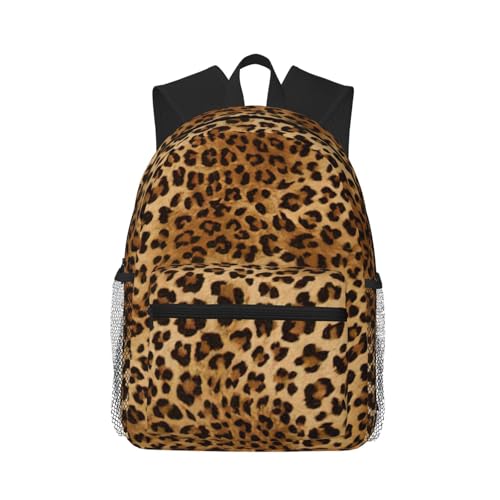 Sac à dos de voyage multifonction noir imprimé léopard vintage One Size