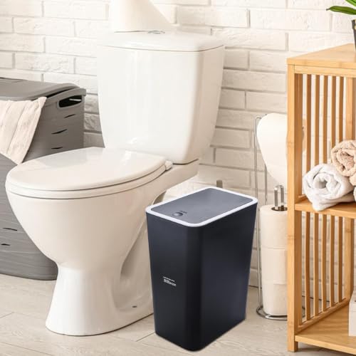 Cubo de basura moderno y delgado a presión para cocina y baño 4