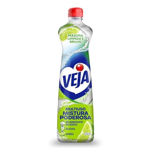 Limpador Multiuso Power Fusion Limão, Veja, 500Ml