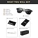 SUNGAIT Classic Half Frame Retro Sunglasses for Women Men with Polarized Lens (Black Frame Gray Lens)