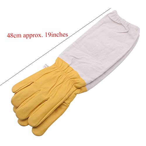 dancepandas Imkerhandschuhe 2 Paar Bienenzucht Handschuhe Ziegenleder Schutzhandschuhe Bienenzucht Beekeeping Gloves für… – Bild 3